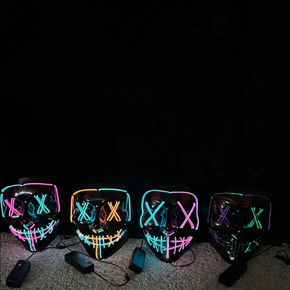 LED Light-Up Skull Masks